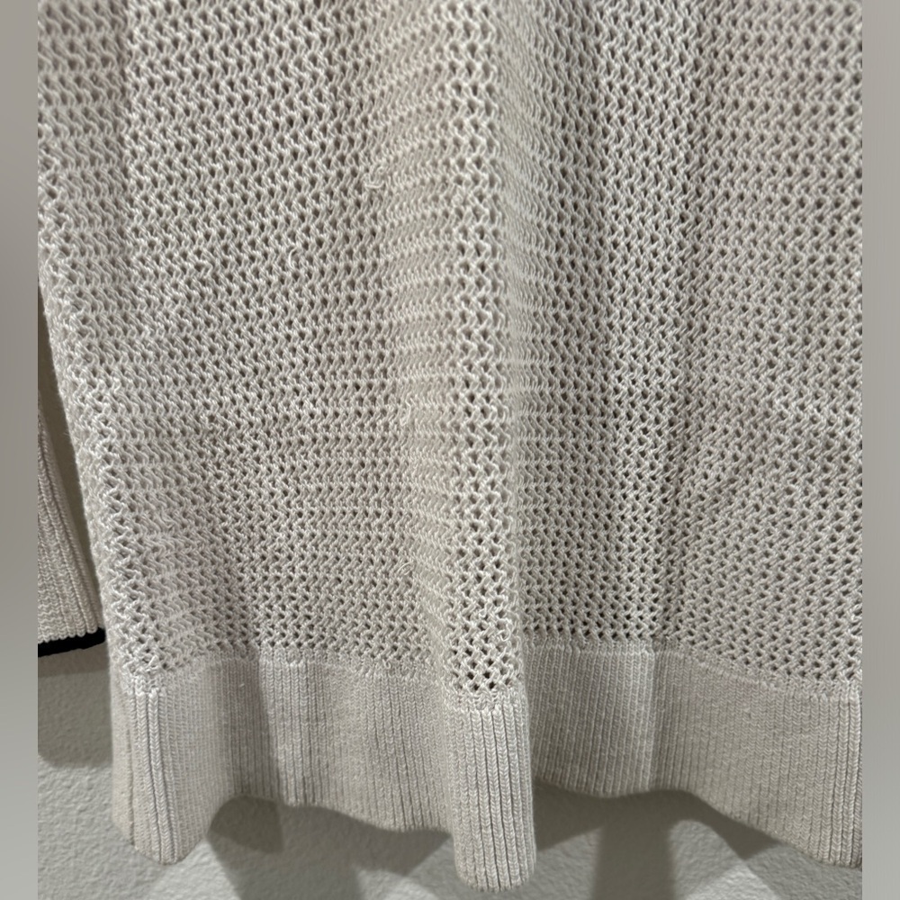 Rag & Bone Elizabeth Open Knit V Neck White Black Contrast Sweater Size Small - Picture 12 of 16